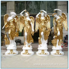Life Size Golden Paint Marble Four Season God Statues